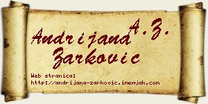 Andrijana Žarković vizit kartica